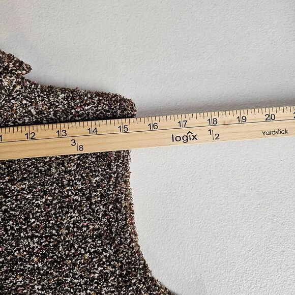 Christopher & Banks Vest Sz S‎ Brown Boucle Full Zip Sweater Classic Preppy EUC - Picture 9 of 11